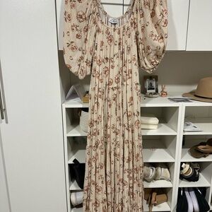 Shop Zoco Floral Beige Dress